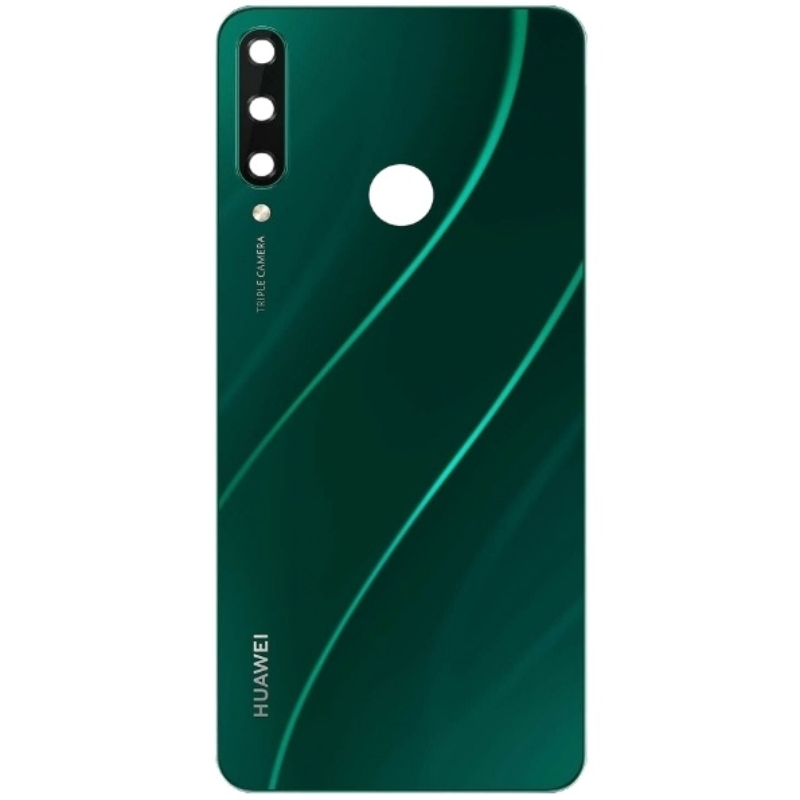 Задняя крышка Huawei Y6p зеленая, Emerald Green, оригинал PRC + стекло камеры