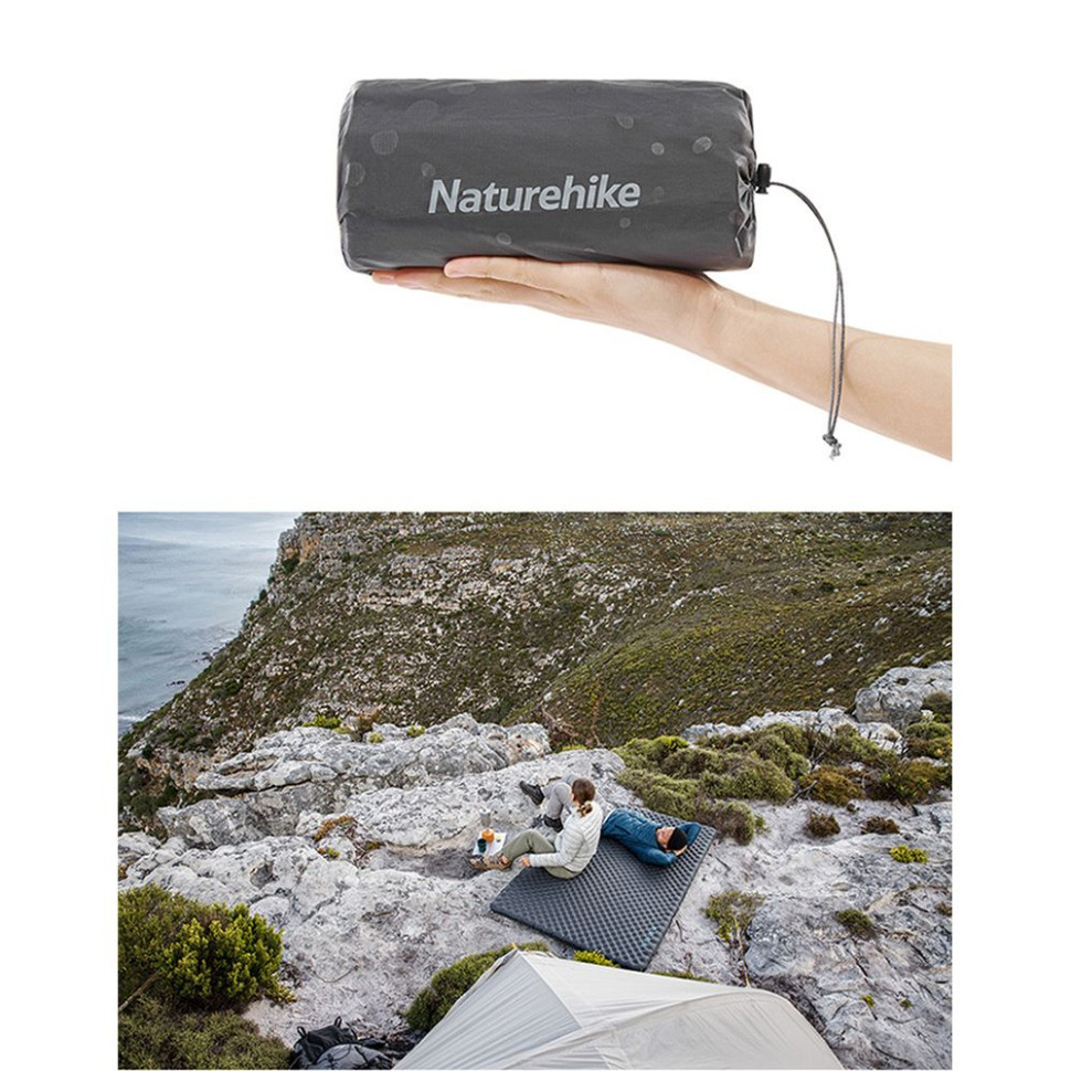 Матрац туристичний надувний одномісний Naturehike CNH22DZ018, надлегкий, 183x64x7 см, чорний, для туризму із мішком для надування - фото 6 Матрац туристичний надувний одномісний Naturehike CNH22DZ018, надлегкий, 183x64x7 см, чорний, для туризму із мішком для надування - фото 6