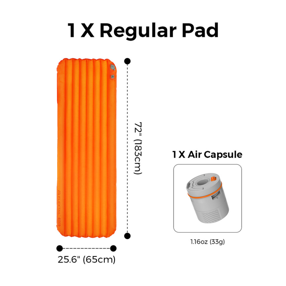 Коврик самонадувающийся Flextail Tiny Slleeping Pad R05 AVS, размер L (196 х 55 х 7 см), оранжевый - фото 11 Коврик самонадувающийся Flextail Tiny Slleeping Pad R05 AVS, размер L (196 х 55 х 7 см), оранжевый - фото 11