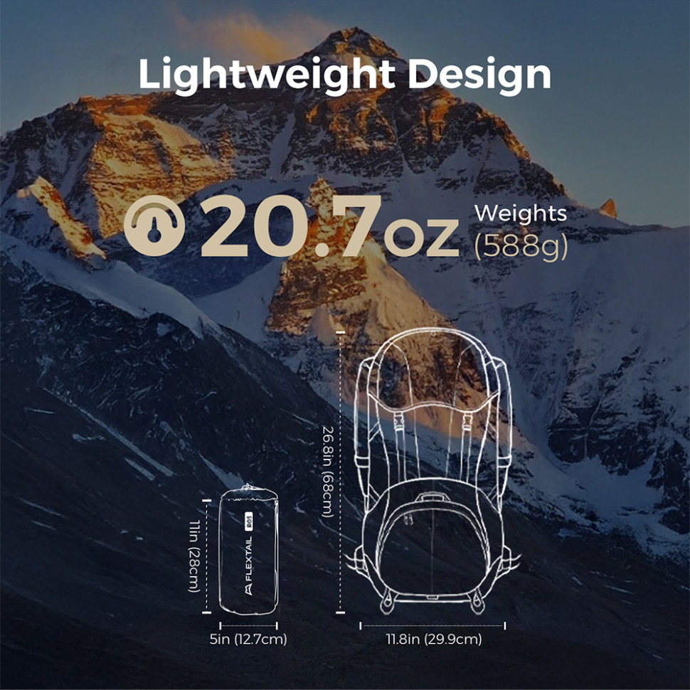 Коврик самонадувающийся Flextail Tiny Slleeping Pad R05 AVS, размер L (196 х 55 х 7 см), оранжевый - фото 12 Коврик самонадувающийся Flextail Tiny Slleeping Pad R05 AVS, размер L (196 х 55 х 7 см), оранжевый - фото 12