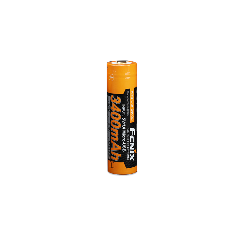 Аккумулятор 18650 Fenix (3400 mAh) micro usb зарядка