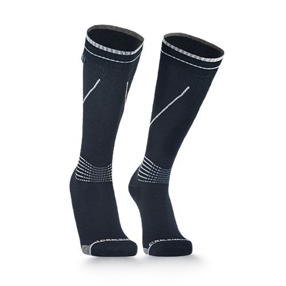 Водонепроницаемые носки Dexshell Longlite Socks 2.0, серые полоски, размер M (39-42) - фото 1 Водонепроницаемые носки Dexshell Longlite Socks 2.0, серые полоски, размер M (39-42) - фото 1