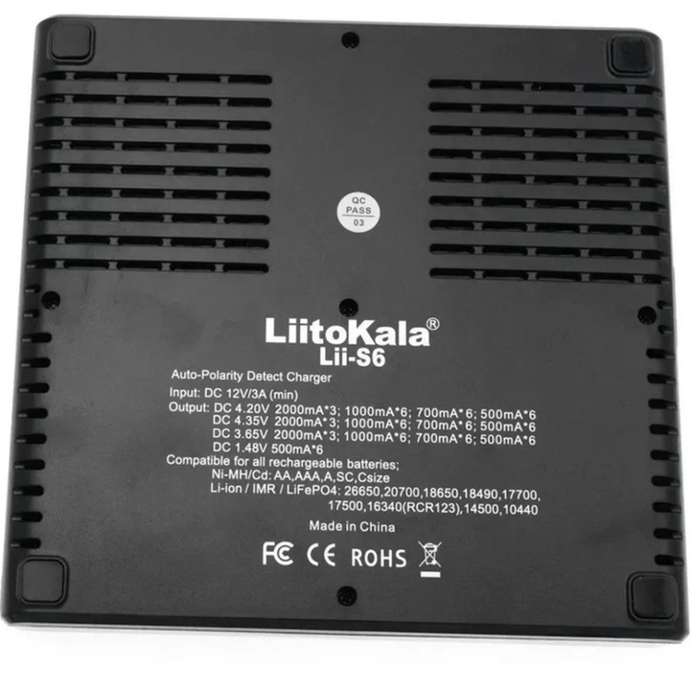 Универсальное зарядное устройство LiitoKala Lii-S6 EU на 6 каналов + автомобильный кабель - фото 3 Универсальное зарядное устройство LiitoKala Lii-S6 EU на 6 каналов + автомобильный кабель - фото 3