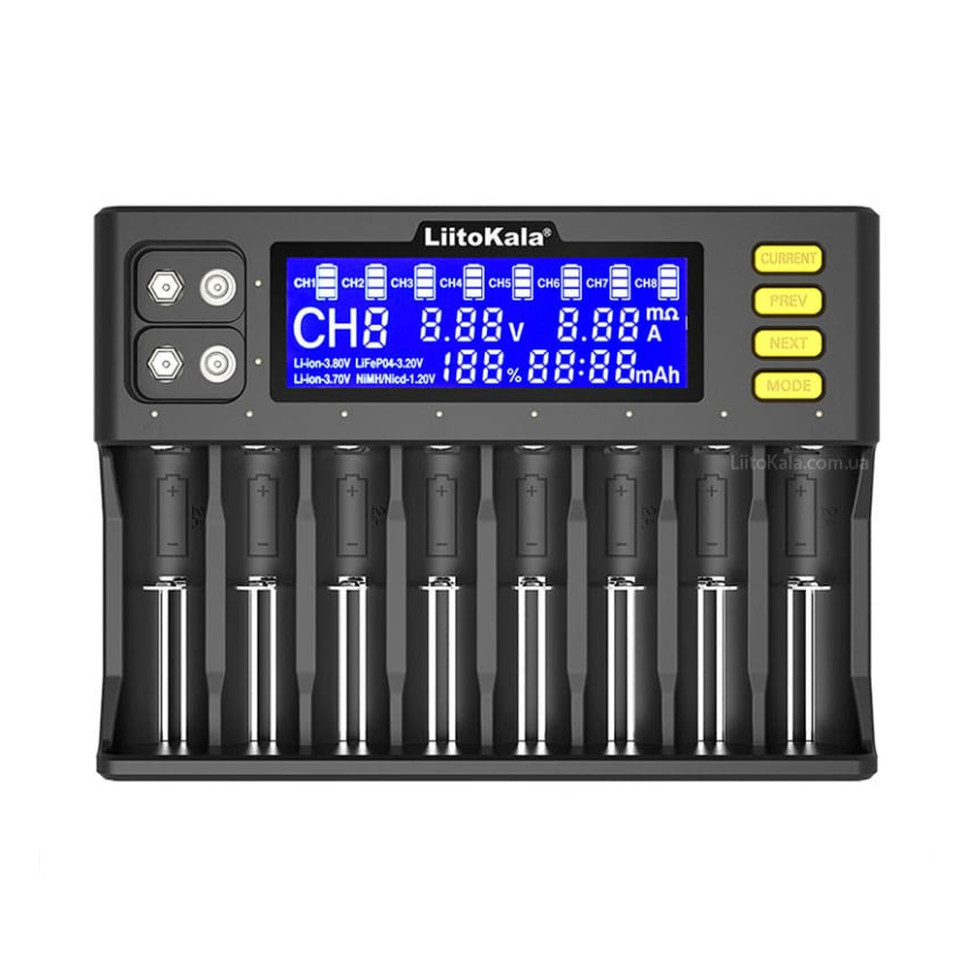 Зарядное устройство LiitoKala Lii-S8 на 8 каналов для аккумуляторов + автомобильный кабель - фото 2 Зарядное устройство LiitoKala Lii-S8 на 8 каналов для аккумуляторов + автомобильный кабель - фото 2