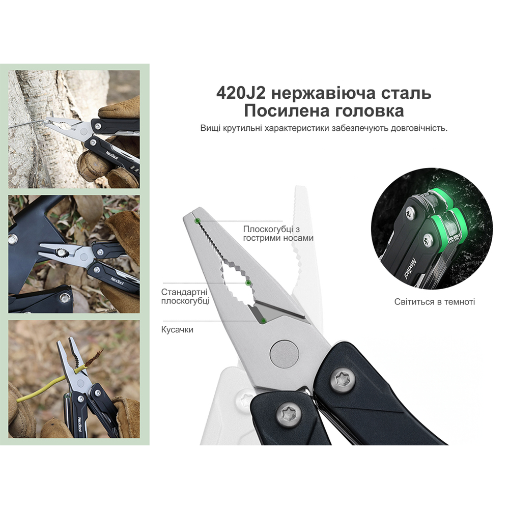 Мультитул NexTool Mini Sailor Pliers S11 голубой (NE20156B, NE20156D) - фото 8 Мультитул NexTool Mini Sailor Pliers S11 голубой (NE20156B, NE20156D) - фото 8