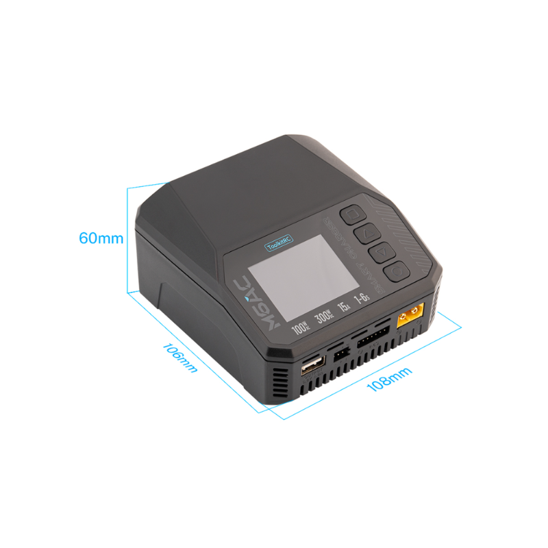 Зарядний пристрій ToolkitRC M6AC (300W DC,100W AC) (TK13800-EU) - фото 2 Зарядний пристрій ToolkitRC M6AC (300W DC,100W AC) (TK13800-EU) - фото 2